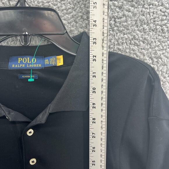 Polo Ralph Lauren Classic Fit Polo Black 100% Cotton -Soft - Men's 2XL XXL - Picture 5 of 9